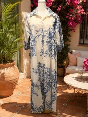 Made in Italy Floral Print Maxi Dress